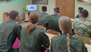 Для личного состава военного факультета был организован просмотр онлайн-трансляции VII Всебелорусского народного  собрания