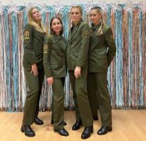 Первый набор девушек на военном факультете ГрГУ им. Янки Купалы спустя пол года обучения